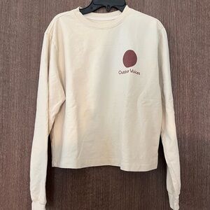 Outdoor Voices Cream Long Sleeve Sweater- NWT